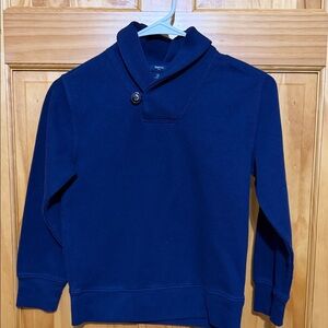 GAP Kids Navy Blue Knit Shawl Neck Sweater, Boys Size Medium (8)